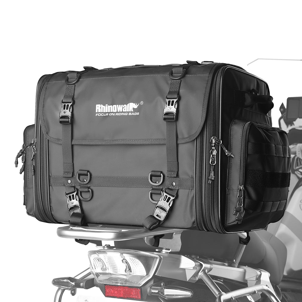 Rhinowalk Motorcycle Tail Bag 26L Expandable 80L Travel Luggage Bag