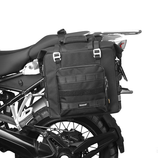 Bolsa lateral para sillín de motocicleta Rhinowalk, 25 l a 32 l, con soporte interior, 1 unidad