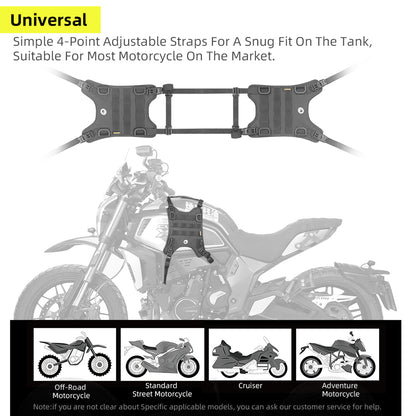 Bolsa para depósito de motocicleta/bolsa para parachoques Rhinowalk Base de montaje universal para bolsa de sillín 